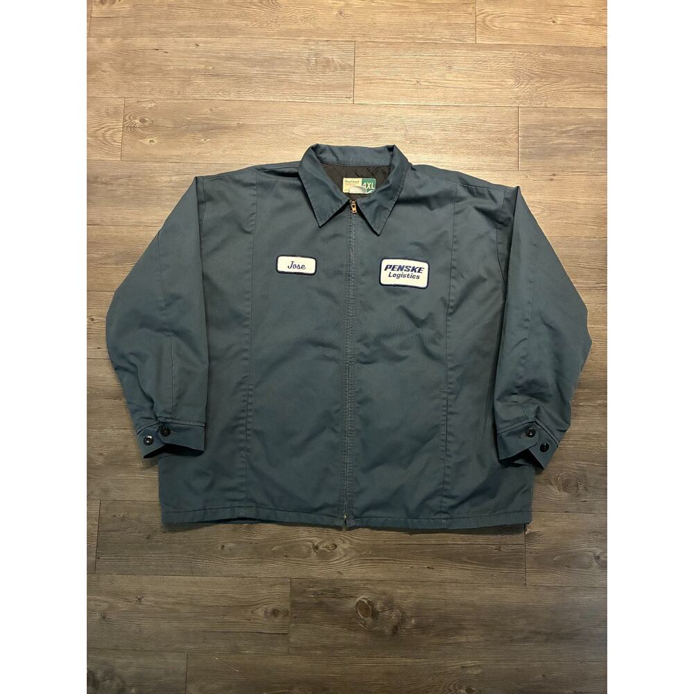 WearGuard Jacket Men's 4XL Blue Team Penske Logistics Work Full Zip Mechanic